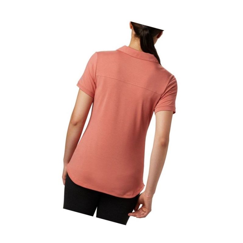 Columbia Essential Elements Polo Gömlek Kadın Koyu Mercan | 54106-BDCE