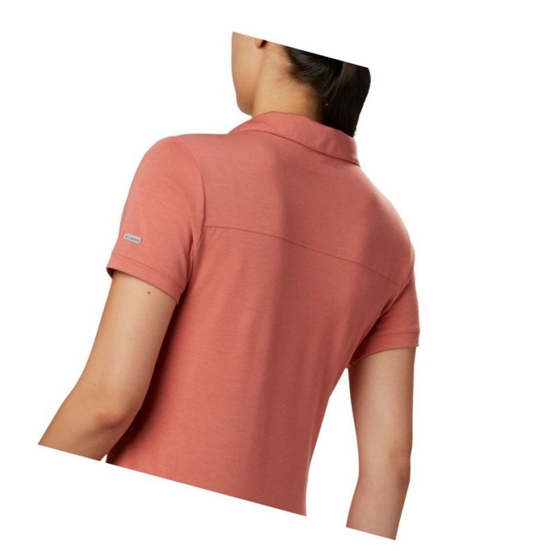 Columbia Essential Elements Polo Gömlek Kadın Koyu Mercan | 54106-BDCE