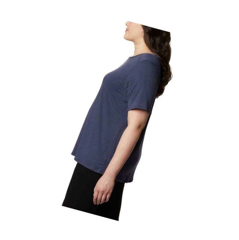 Columbia Essential Elements Short Sleeve Plus Size Tişört Kadın Lacivert | 96271-ILHU