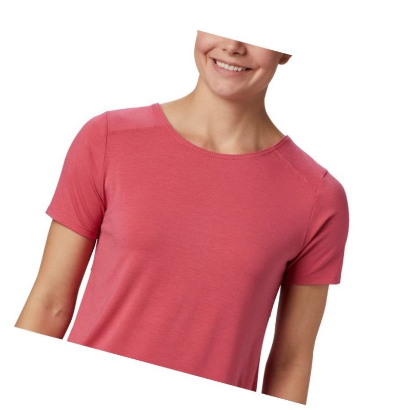Columbia Essential Elements Short Sleeve Tişört Kadın Pembe | 57368-MONF