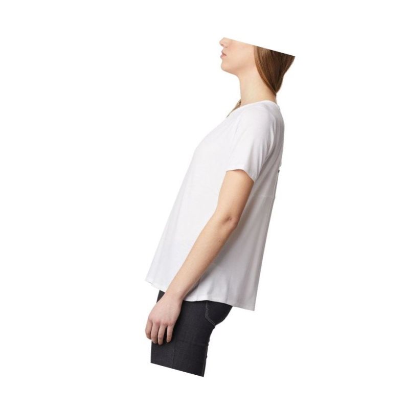 Columbia Essential Elements Short Sleeve Tişört Kadın Beyaz | 15240-ZOSM