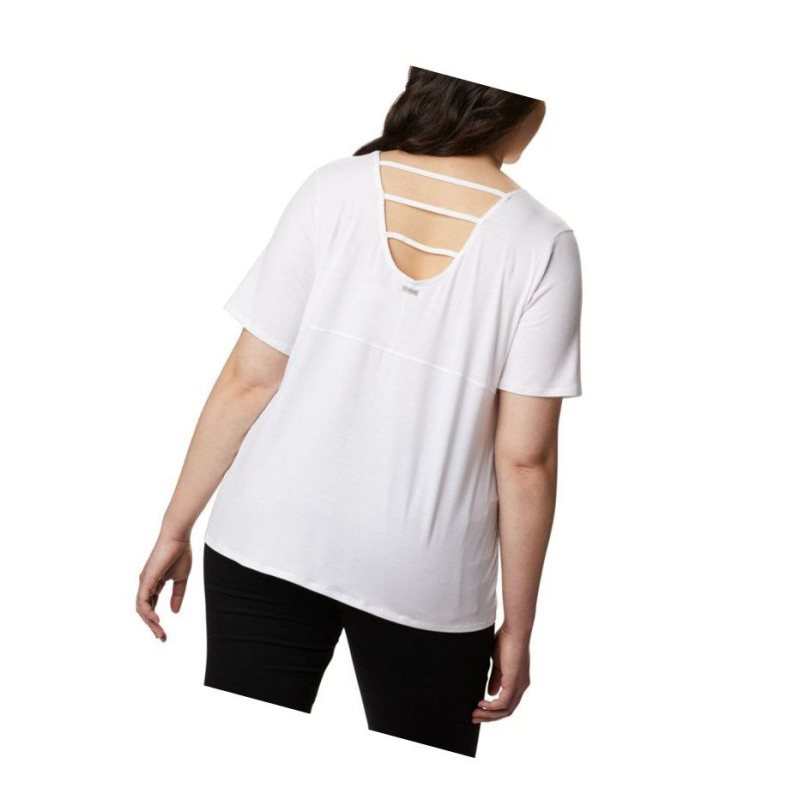 Columbia Essential Elements Short Sleeve Plus Size Tişört Kadın Beyaz | 03619-IGDF