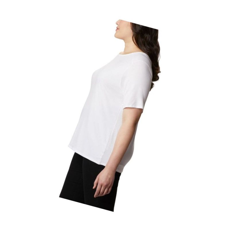 Columbia Essential Elements Short Sleeve Plus Size Tişört Kadın Beyaz | 03619-IGDF