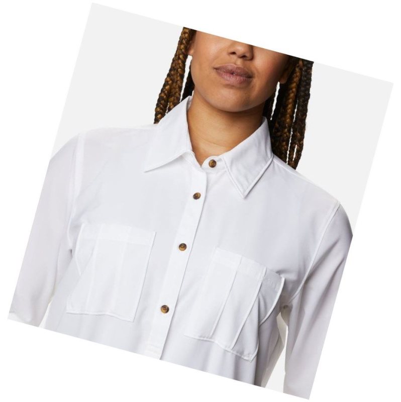 Columbia Essential Elements Woven Long Sleeve Gömlek Kadın Beyaz | 64217-OWVD