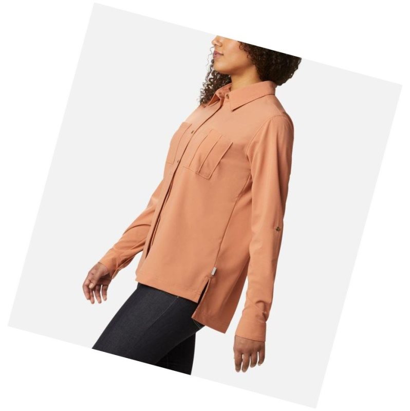 Columbia Essential Elements Woven Long Sleeve Gömlek Kadın Pembe | 59270-CMGZ