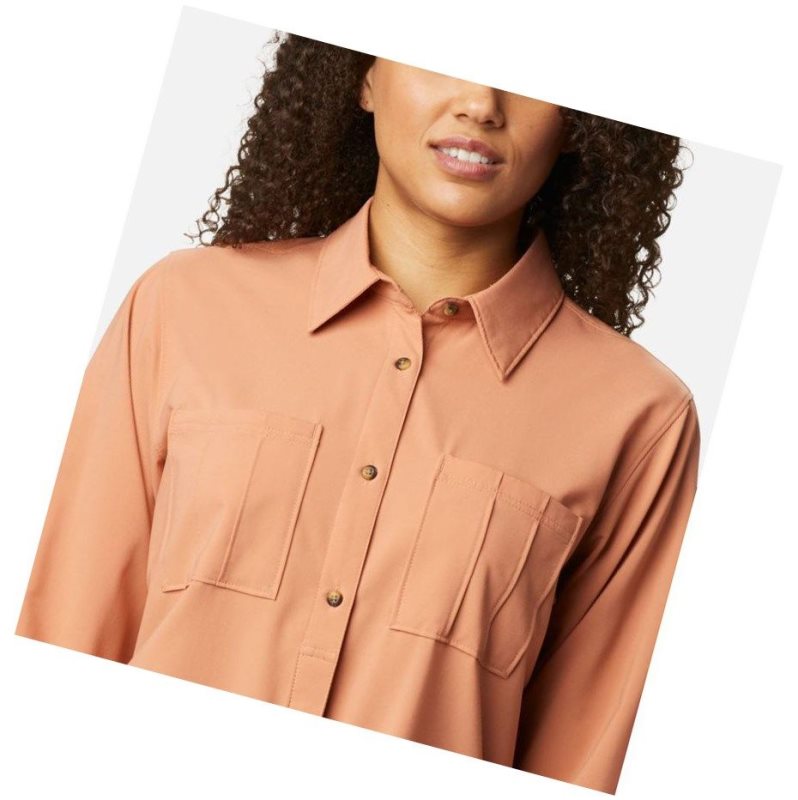 Columbia Essential Elements Woven Long Sleeve Gömlek Kadın Pembe | 59270-CMGZ