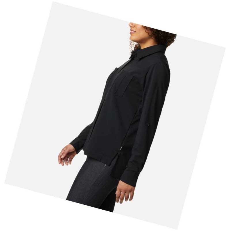 Columbia Essential Elements Woven Long Sleeve Gömlek Kadın Siyah | 28597-GICU