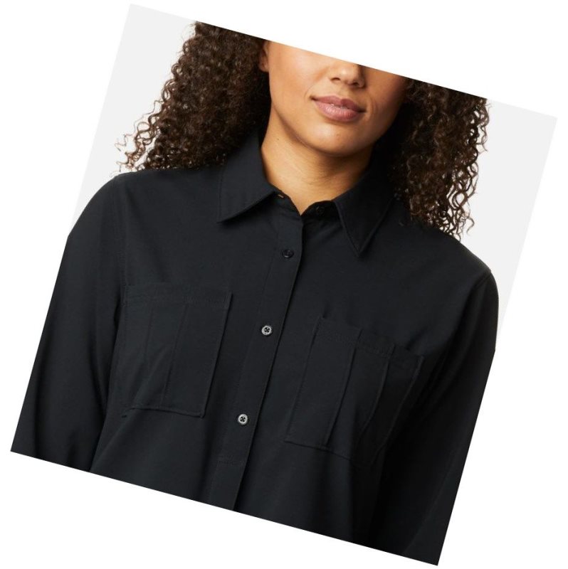 Columbia Essential Elements Woven Long Sleeve Gömlek Kadın Siyah | 28597-GICU