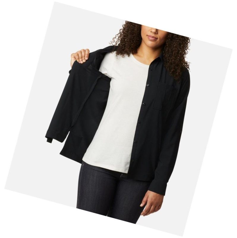 Columbia Essential Elements Woven Long Sleeve Gömlek Kadın Siyah | 28597-GICU