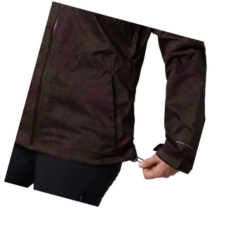 Columbia Evolution Valley II Mont Kadın Zeytin Yeşili Camo | 95602-ONLC