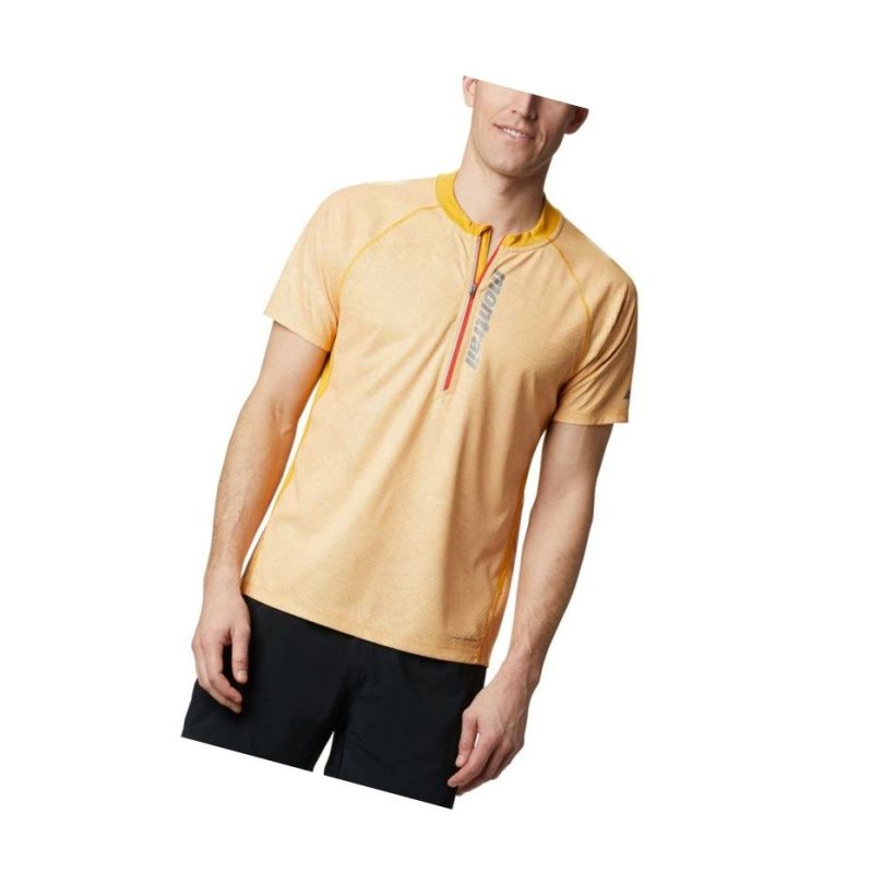 Columbia FKT Short Sleeve Top Tişört Erkek Açık Altın | 50961-KVEN