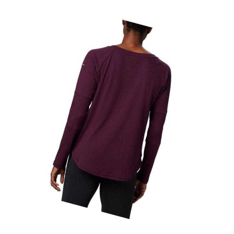 Columbia Fall Pine Washed Crew Sweatshirt Kadın Siyah Pembe | 98105-WQRB