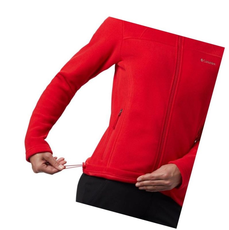 Columbia Fast Trek II Fleece Mont Kadın Kırmızı | 31486-AUPM