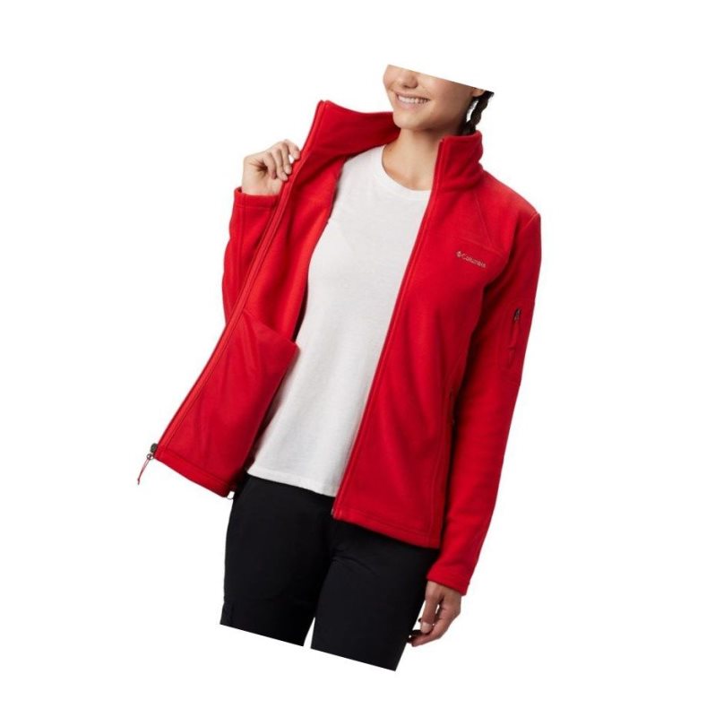 Columbia Fast Trek II Fleece Mont Kadın Kırmızı | 31486-AUPM