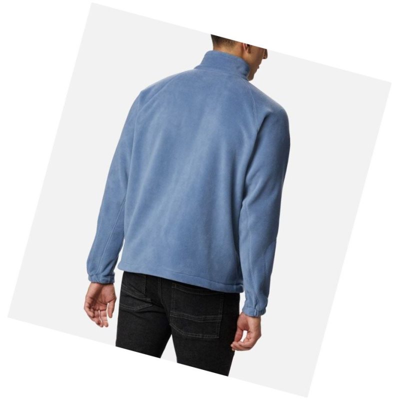 Columbia Fast Trek II Full Zip Fleece Mont Erkek Mavi Gri Lacivert | 50721-XCLQ