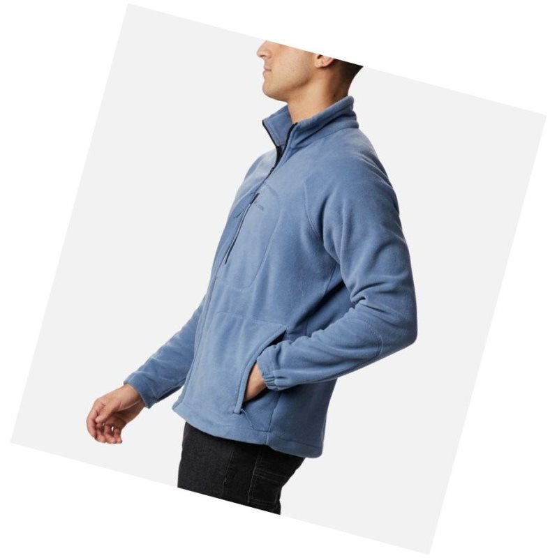 Columbia Fast Trek II Full Zip Fleece Mont Erkek Mavi Gri Lacivert | 50721-XCLQ