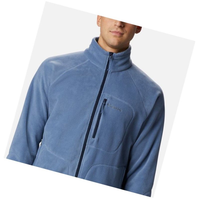 Columbia Fast Trek II Full Zip Fleece Mont Erkek Mavi Gri Lacivert | 50721-XCLQ