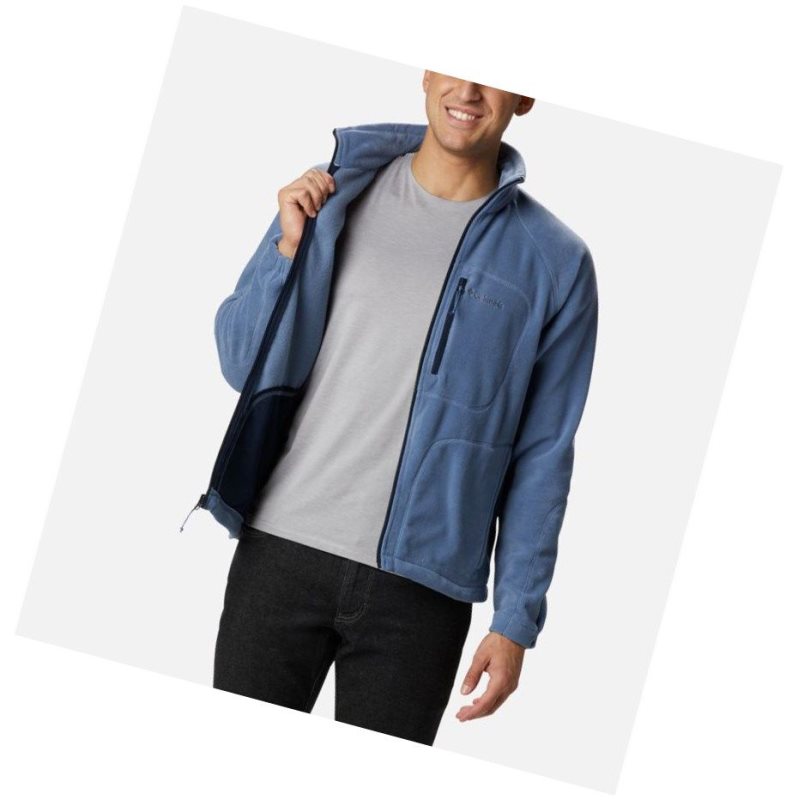 Columbia Fast Trek II Full Zip Fleece Mont Erkek Mavi Gri Lacivert | 50721-XCLQ