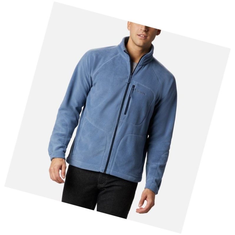 Columbia Fast Trek II Full Zip Fleece Mont Erkek Mavi Gri Lacivert | 50721-XCLQ