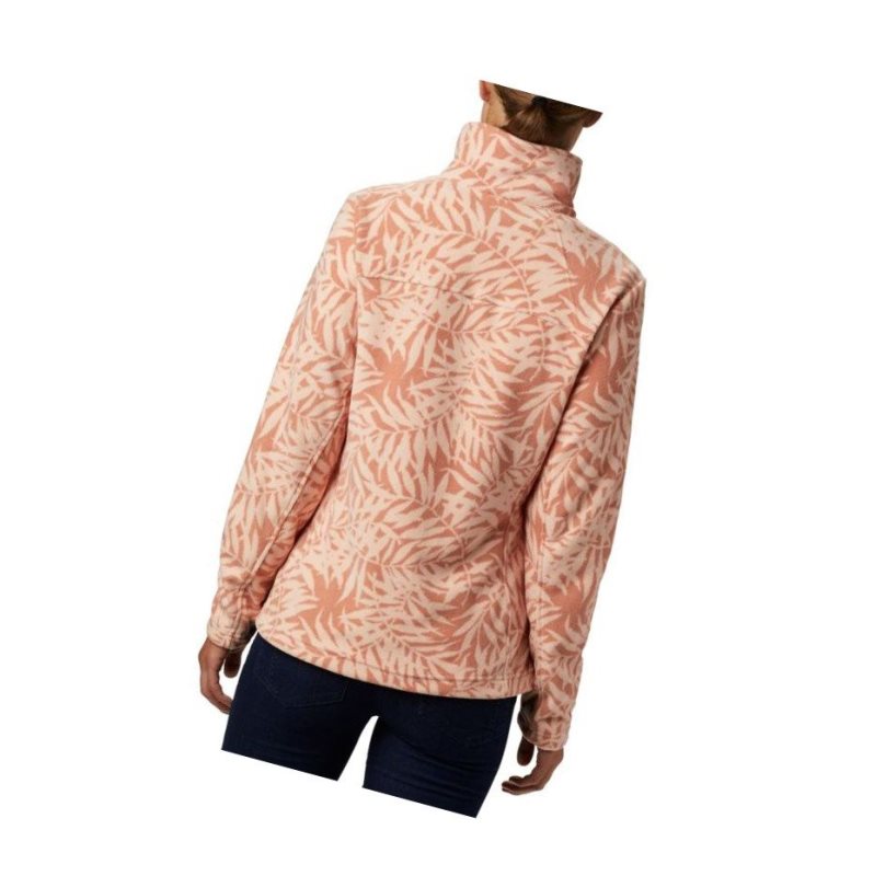 Columbia Fast Trek Light Printed Full-Zip Mont Kadın Turuncu | 15879-HJKC