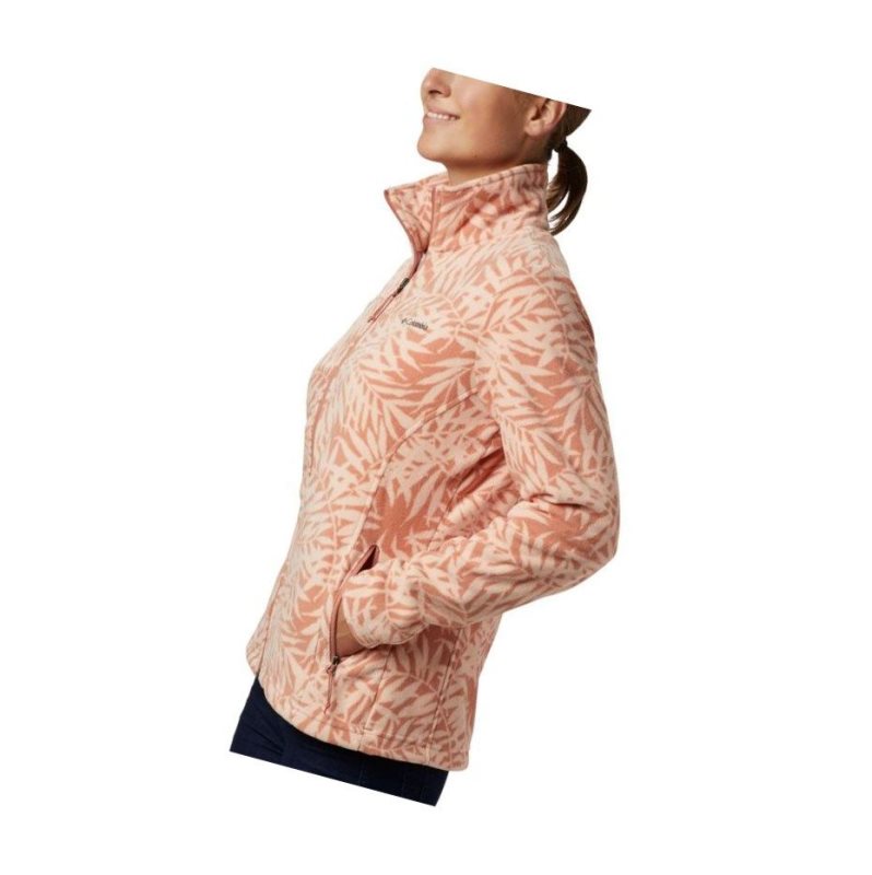 Columbia Fast Trek Light Printed Full-Zip Mont Kadın Turuncu | 15879-HJKC