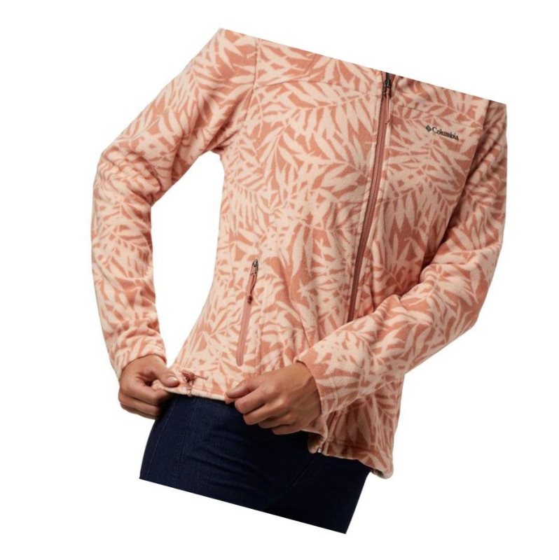 Columbia Fast Trek Light Printed Full-Zip Mont Kadın Turuncu | 15879-HJKC