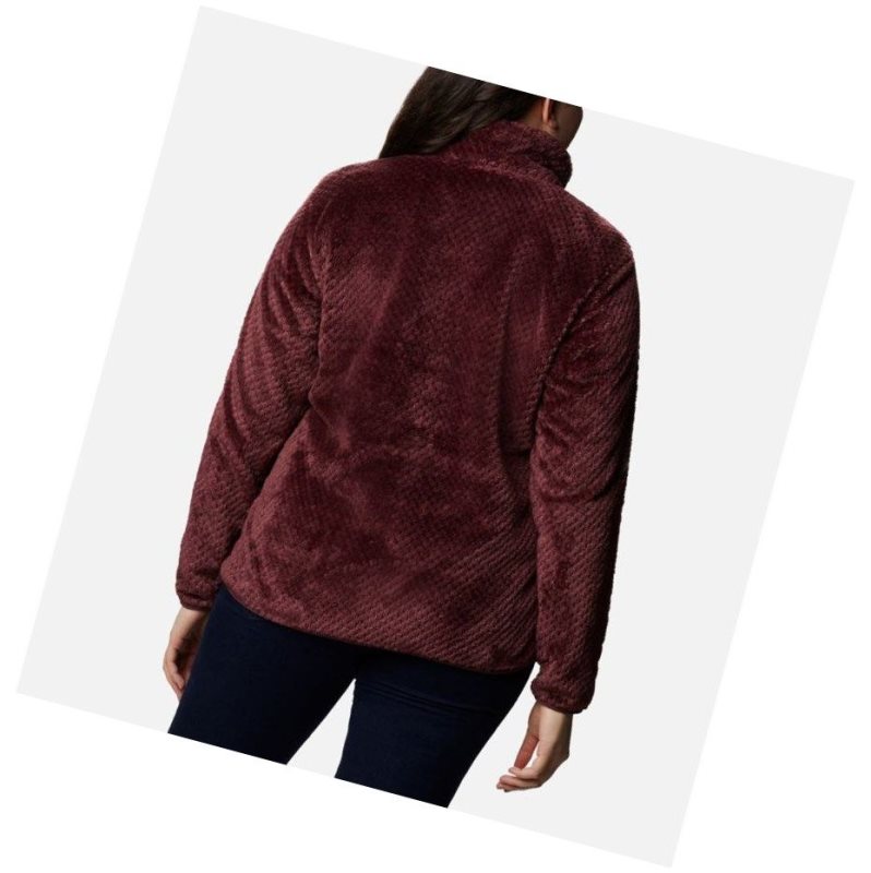 Columbia Fire Side II Plush Full Zip Fleece Plus Size Mont Kadın Bordo | 78914-DRQB