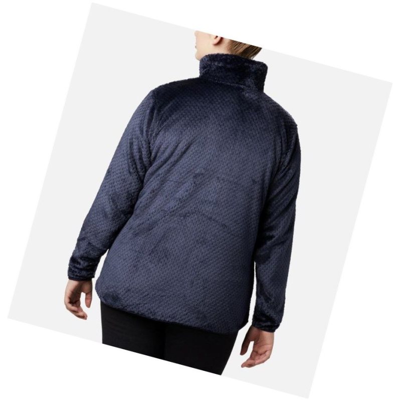 Columbia Fire Side II Plush Full Zip Fleece Plus Size Mont Kadın Lacivert | 57916-HTFQ