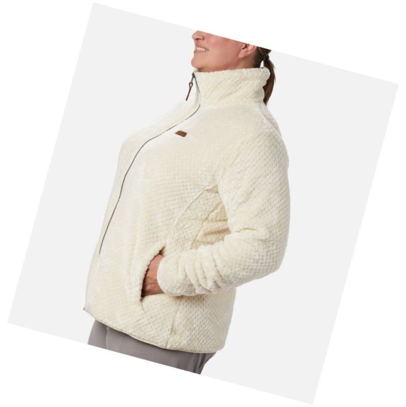 Columbia Fire Side II Plush Full Zip Fleece Plus Size Mont Kadın Krema | 31450-SIUQ