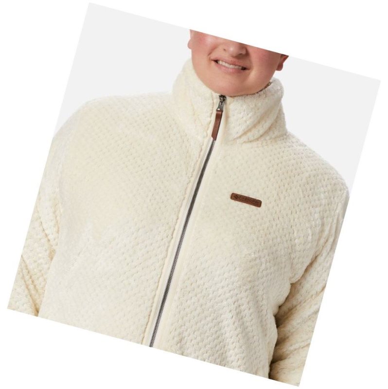Columbia Fire Side II Plush Full Zip Fleece Plus Size Mont Kadın Krema | 31450-SIUQ