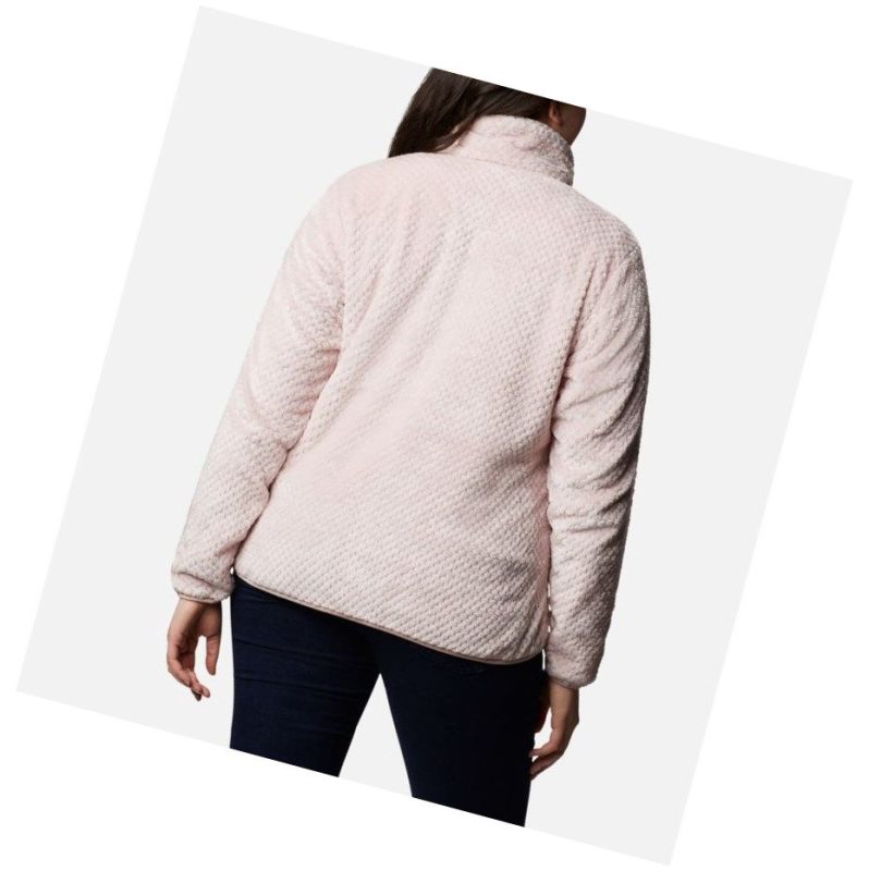 Columbia Fire Side II Plush Full Zip Fleece Plus Size Mont Kadın Pembe | 05736-EZRG