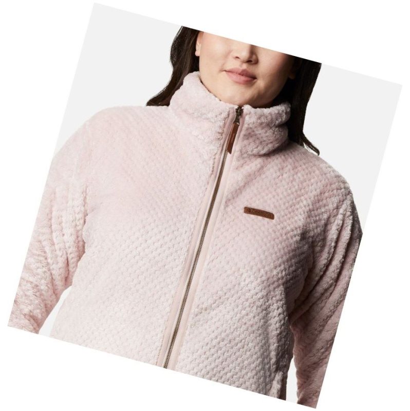 Columbia Fire Side II Plush Full Zip Fleece Plus Size Mont Kadın Pembe | 05736-EZRG
