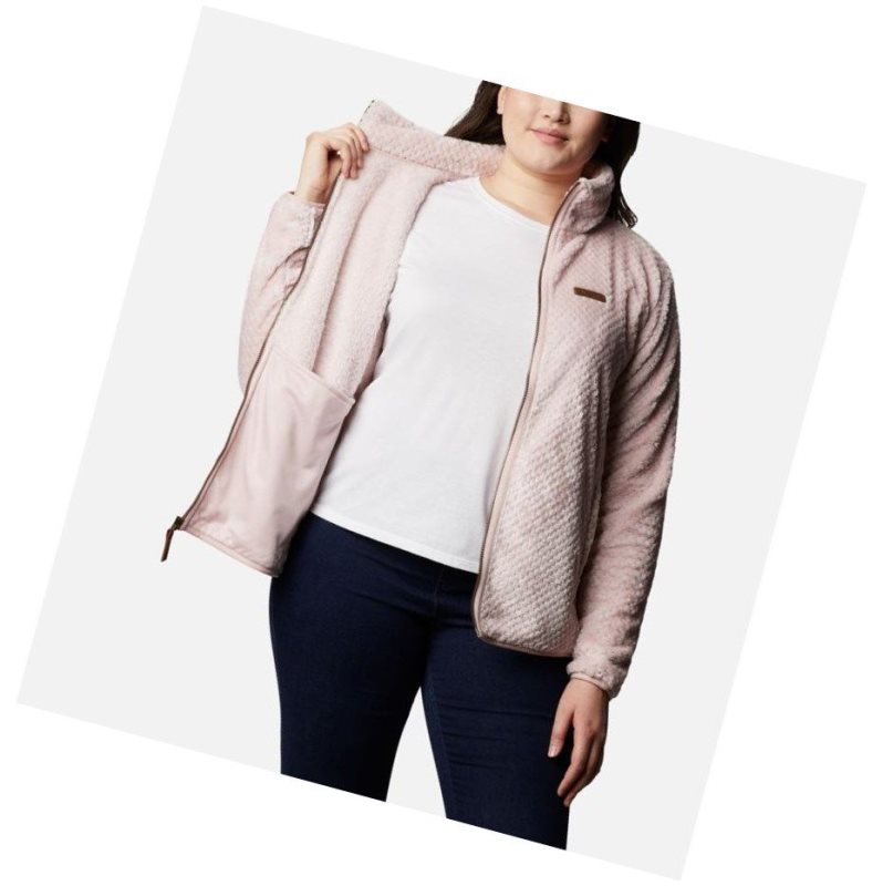 Columbia Fire Side II Plush Full Zip Fleece Plus Size Mont Kadın Pembe | 05736-EZRG