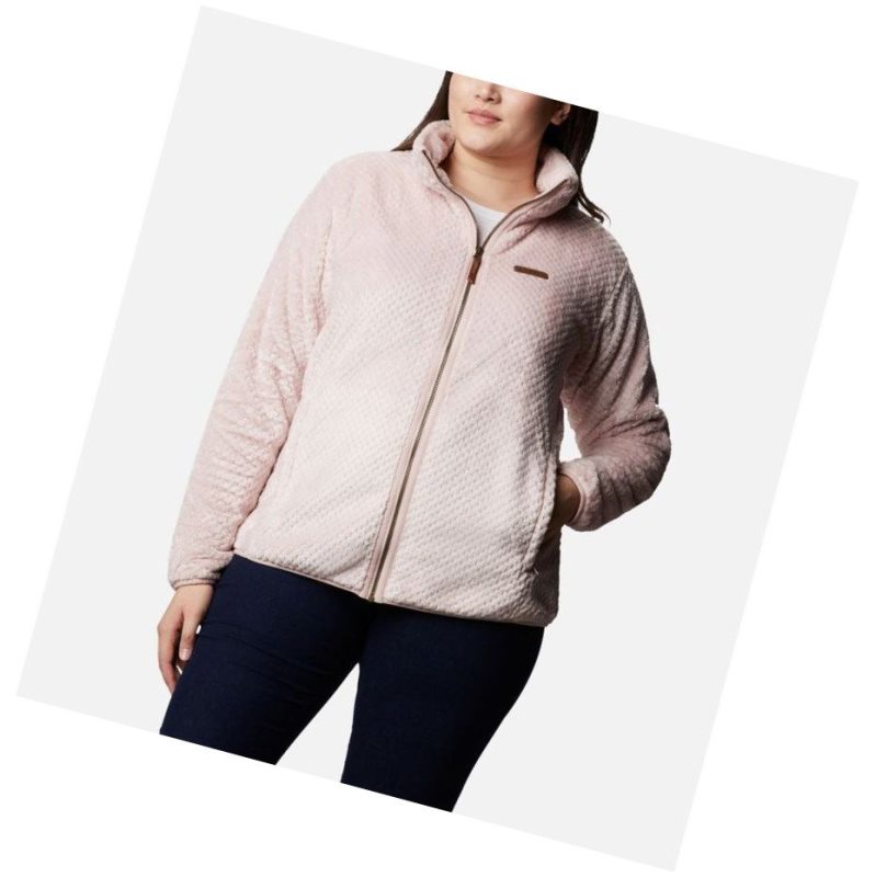 Columbia Fire Side II Plush Full Zip Fleece Plus Size Mont Kadın Pembe | 05736-EZRG