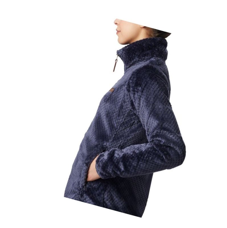 Columbia Fire Side II Sherpa Full Zip Fleece Mont Kadın Lacivert | 59102-PZSI