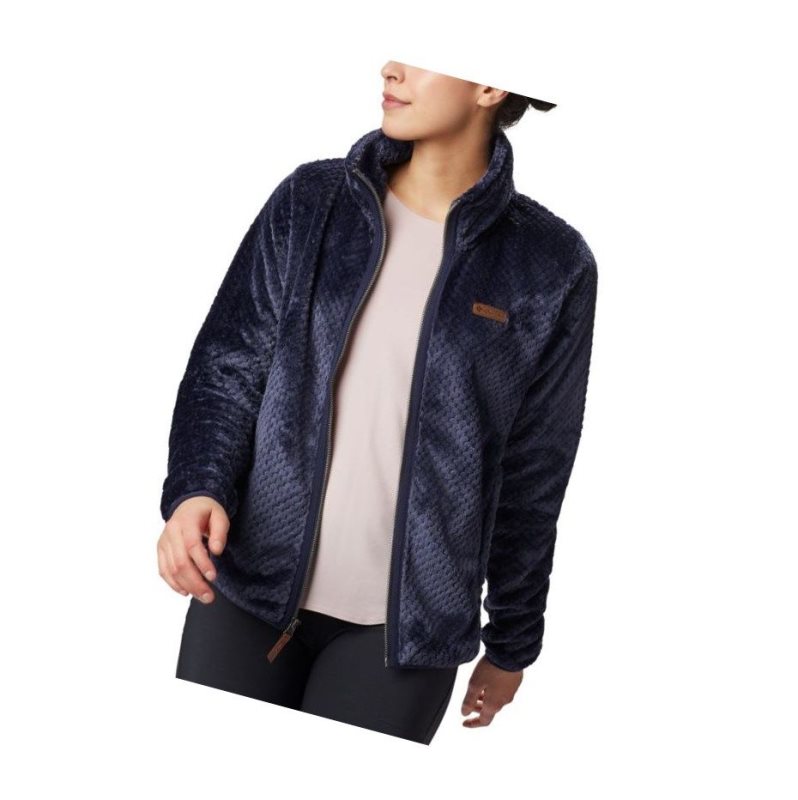 Columbia Fire Side II Sherpa Full Zip Fleece Mont Kadın Lacivert | 59102-PZSI