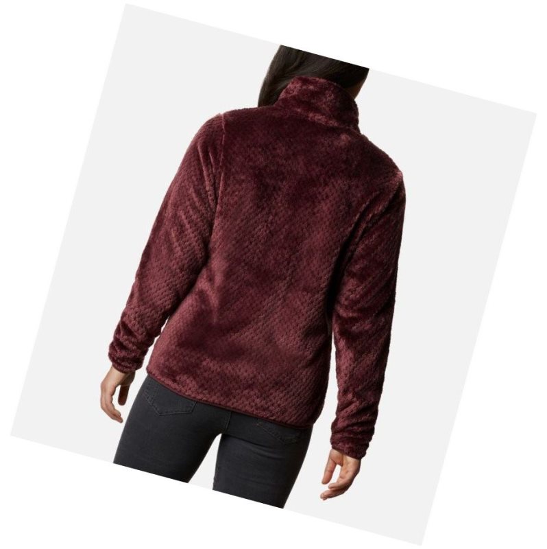 Columbia Fire Side II Sherpa Full Zip Fleece Mont Kadın Bordo | 03796-RJOK