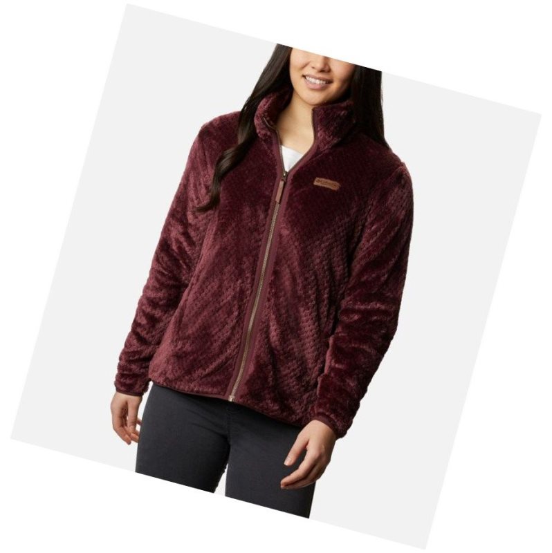 Columbia Fire Side II Sherpa Full Zip Fleece Mont Kadın Bordo | 03796-RJOK