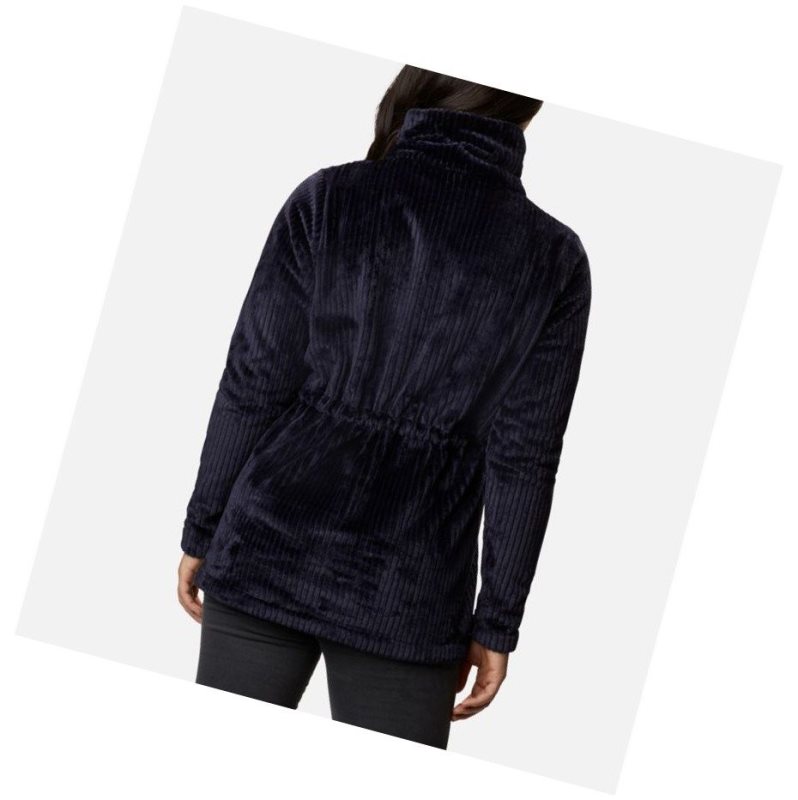 Columbia Fire Side Long Full Zip Sherpa Fleece Mont Kadın Lacivert | 74920-WXLP