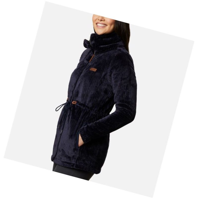Columbia Fire Side Long Full Zip Sherpa Fleece Mont Kadın Lacivert | 74920-WXLP