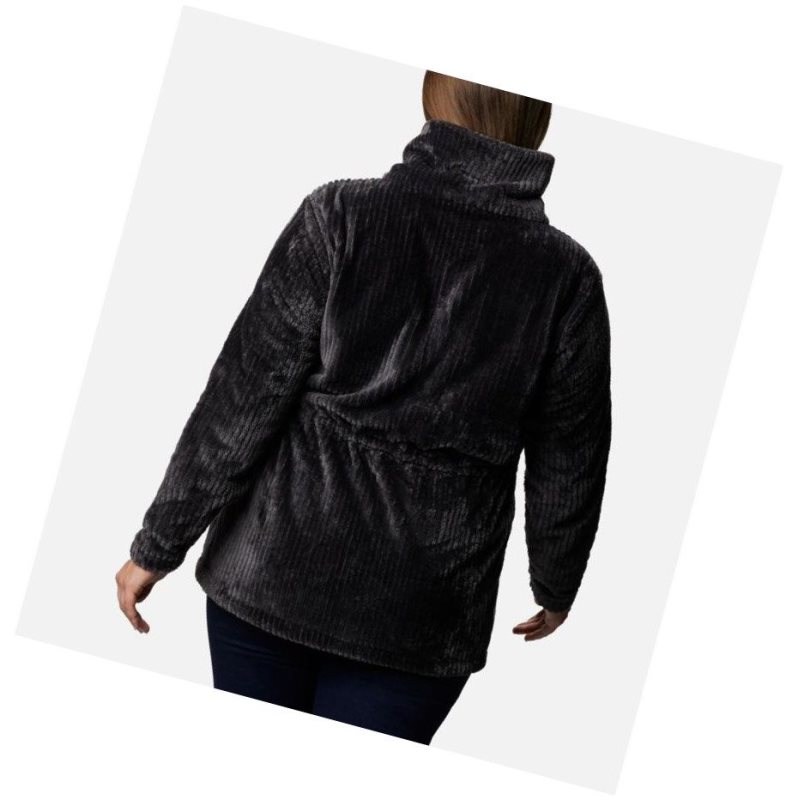 Columbia Fire Side Long Full Zip Sherpa Fleece Plus Size Mont Kadın Koyu Gri | 41572-NKFC