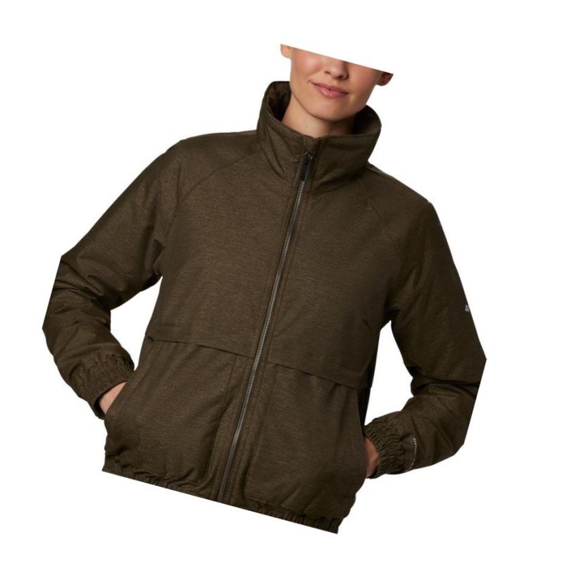 Columbia Firwood Bomber Mont Kadın Zeytin Yeşili | 64738-VFTM