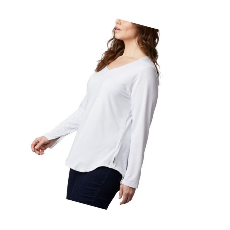 Columbia Firwood Camp Long Sleeve Plus Size Sweatshirt Kadın Beyaz | 84506-ZCIW