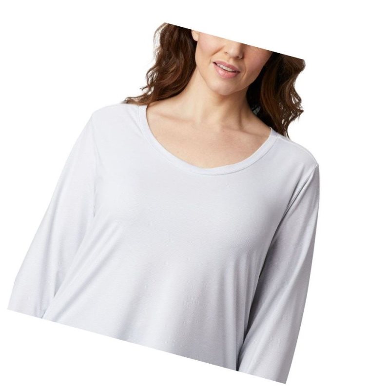 Columbia Firwood Camp Long Sleeve Plus Size Sweatshirt Kadın Beyaz | 84506-ZCIW