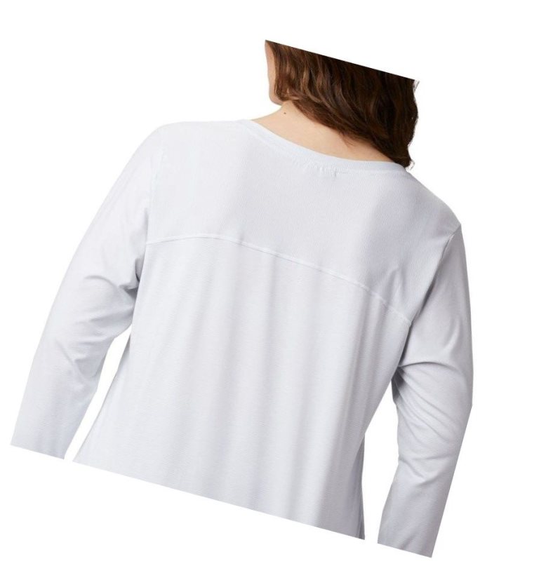 Columbia Firwood Camp Long Sleeve Plus Size Sweatshirt Kadın Beyaz | 84506-ZCIW