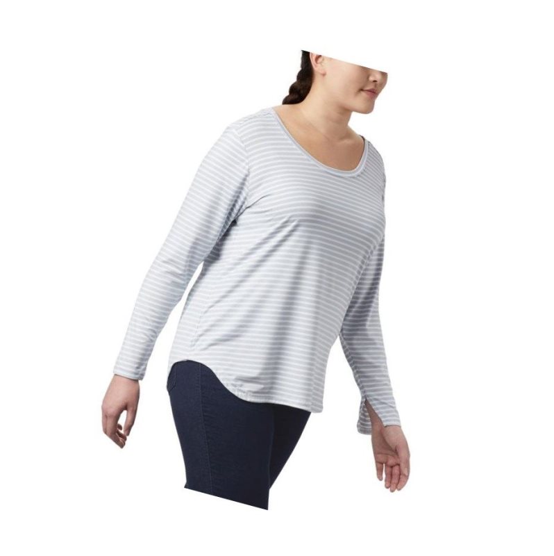 Columbia Firwood Camp Long Sleeve Plus Size Sweatshirt Kadın Beyaz | 35027-NVGK