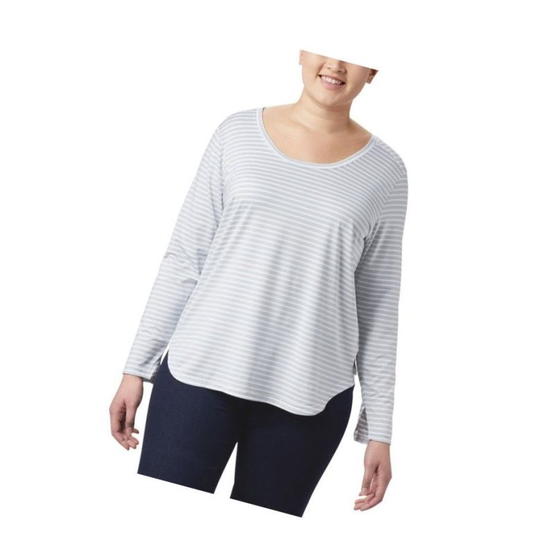 Columbia Firwood Camp Long Sleeve Plus Size Sweatshirt Kadın Beyaz | 35027-NVGK