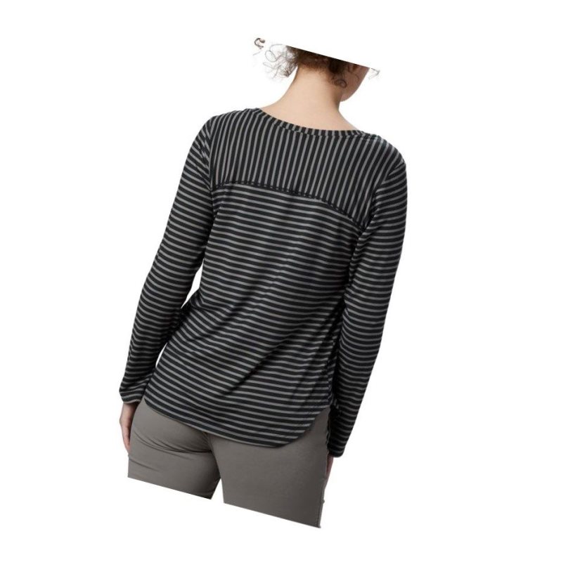 Columbia Firwood Camp Long Sleeve Sweatshirt Kadın Siyah | 16493-SPDQ