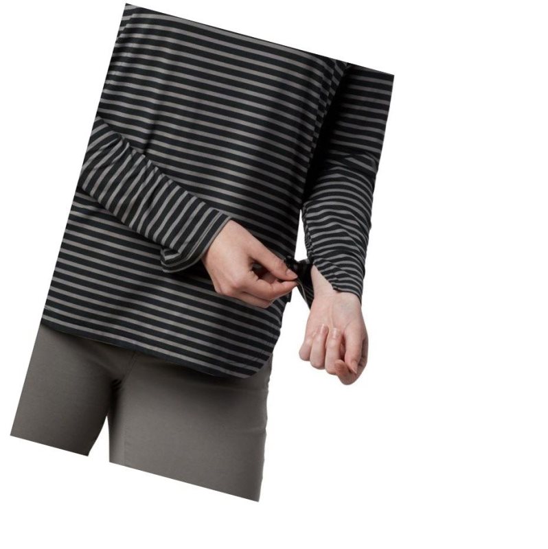 Columbia Firwood Camp Long Sleeve Sweatshirt Kadın Siyah | 16493-SPDQ