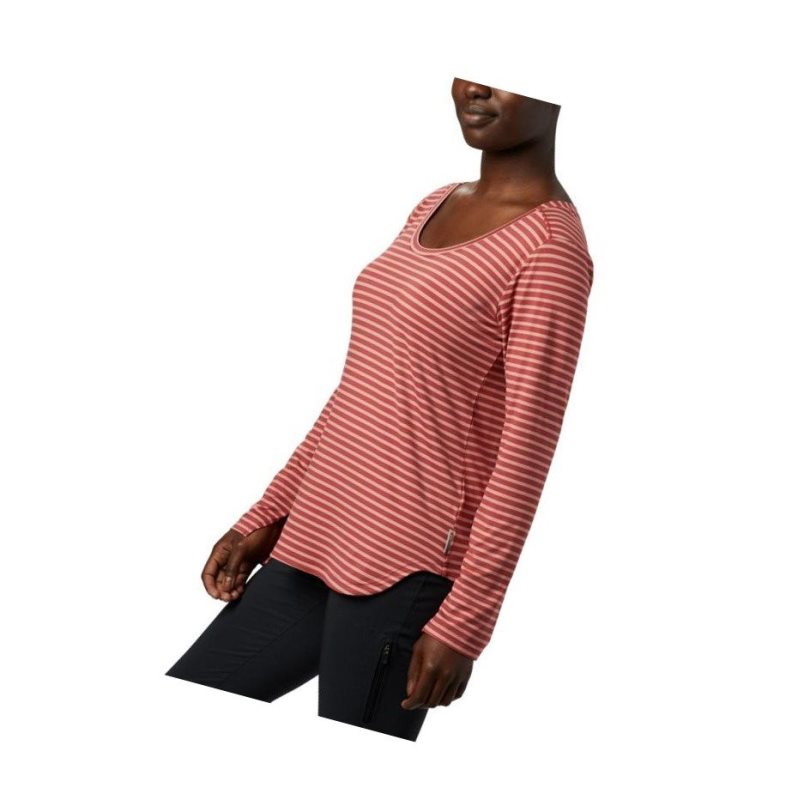 Columbia Firwood Camp Long Sleeve Sweatshirt Kadın Kırmızı | 97612-UTBE